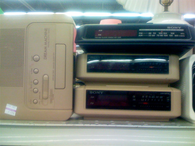 Sony Dream machines in a thrift shop